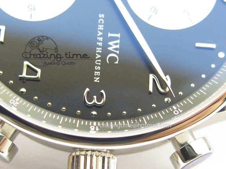MIROTIME 0512 Modern Portuguese IW371404 ZF V3 1:1 Best Edition SS Black Dial On Black Leather Strap A 7267